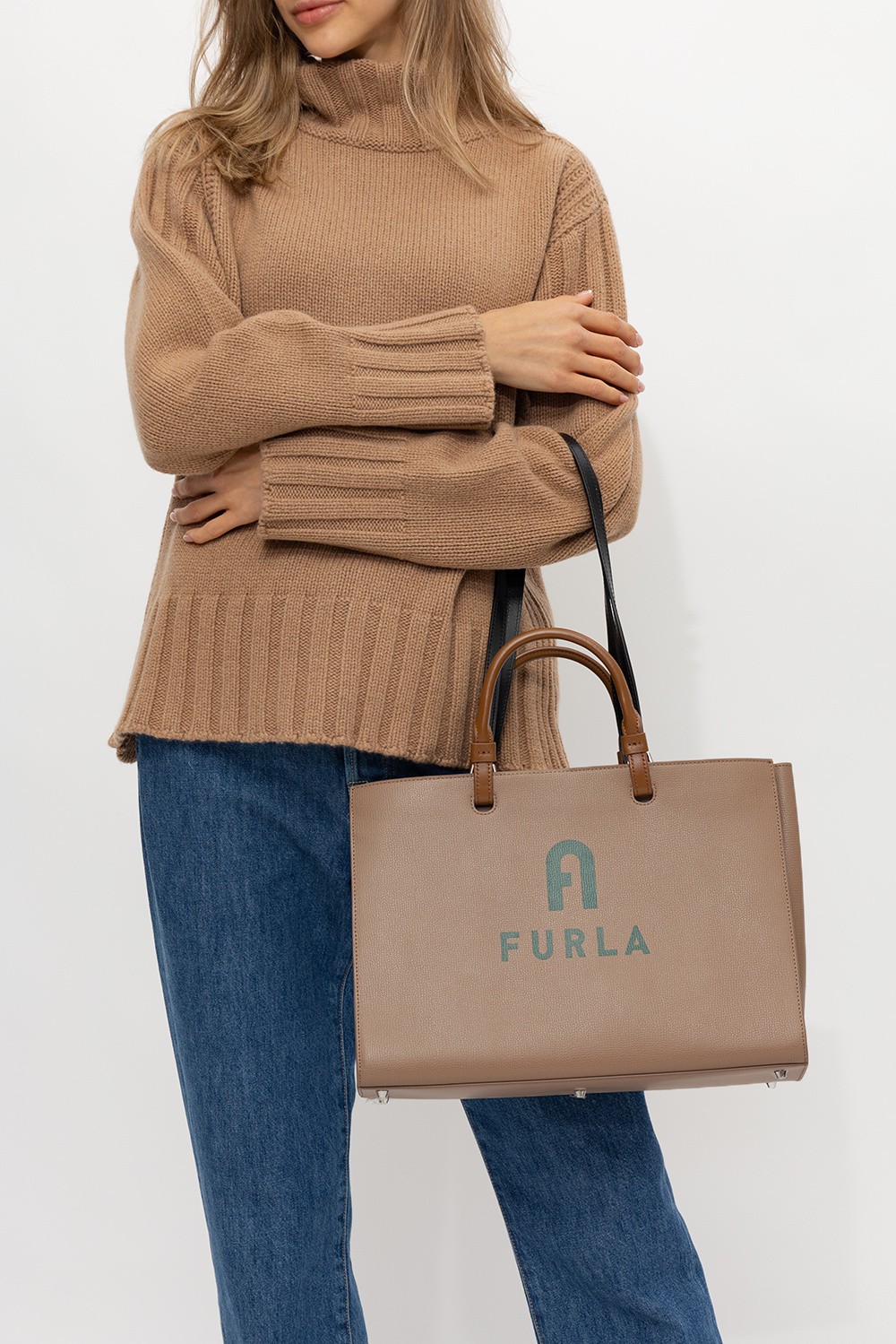 Beige 'Varsity Style Large' shopper bag Furla - Vitkac Canada